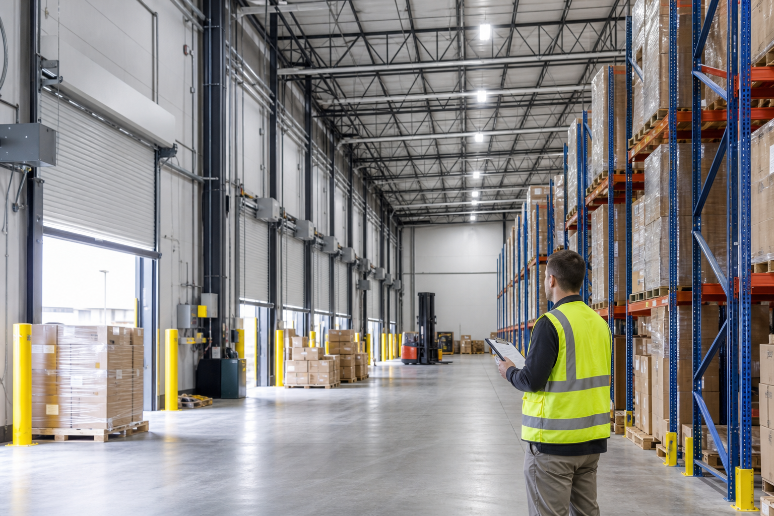 Industrial warehouse interior